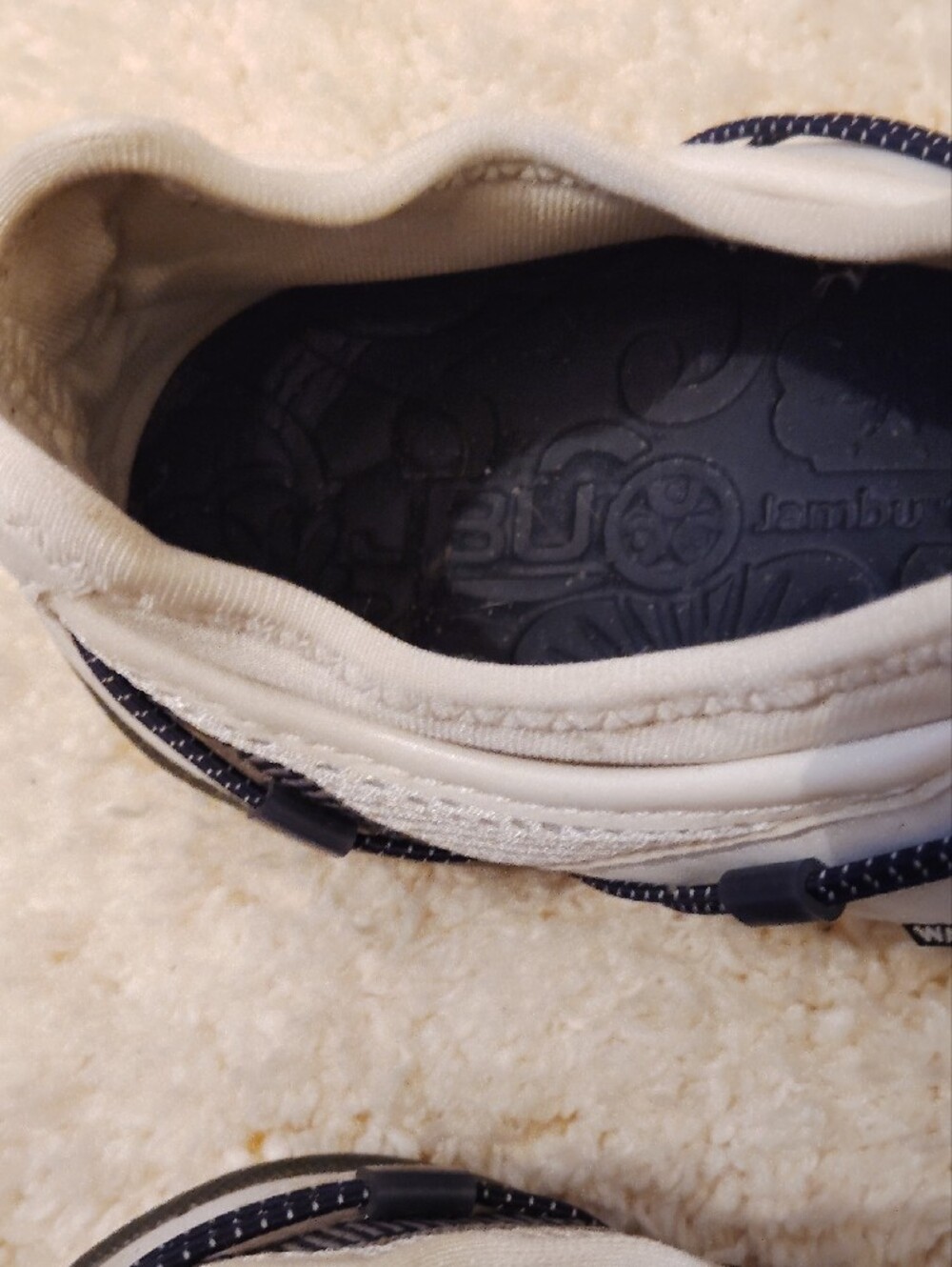 JBU Women’s Slip-On Mesh Sneakers in White and Black - Picture 4 of 6